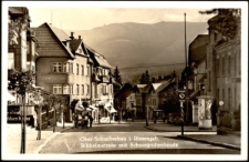 Ober-Schreiberhau i. Riesengeb. Wilhelmstrasse mit Schneegrubenbaude [Dokument ikonograficzny]