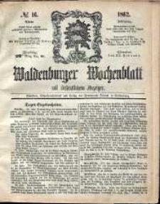 Waldenburger Wochenblatt, Jg. 8, 1862, nr 16
