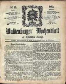 Waldenburger Wochenblatt, Jg. 8, 1862, nr 19