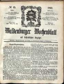 Waldenburger Wochenblatt, Jg. 8, 1862, nr 43