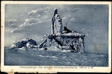 Karkonosze - schronisko Nad Śnieżnymi Kotłami zimą [Dokument ikonograficzny]