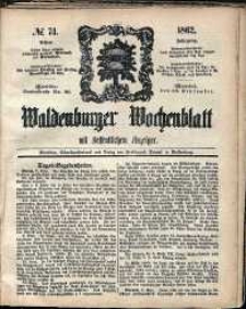 Waldenburger Wochenblatt, Jg. 8, 1862, nr 74