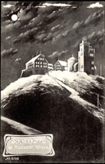 Schneekoppe bei Mondschein (1605 m ü. M) [Dokument ikonograficzny]