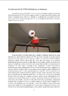 VII zebranie KK ZG PTTK XVII kadencji w Krakowie [Dokument elektroniczny]