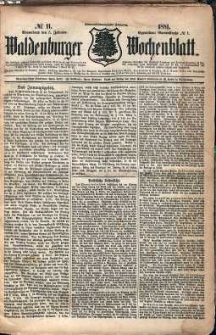 Waldenburger Wochenblatt, Jg. 27, 1881, nr 11
