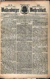 Waldenburger Wochenblatt, Jg. 27, 1881, nr 19