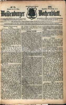 Waldenburger Wochenblatt, Jg. 27, 1881, nr 24