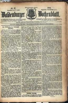 Waldenburger Wochenblatt, Jg. 27, 1881, nr 47