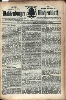 Waldenburger Wochenblatt, Jg. 27, 1881, nr 86