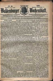 Waldenburger Wochenblatt, Jg. 32, 1886, nr 49