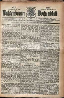 Waldenburger Wochenblatt, Jg. 32, 1886, nr 51