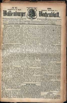 Waldenburger Wochenblatt, Jg. 32, 1886, nr 67