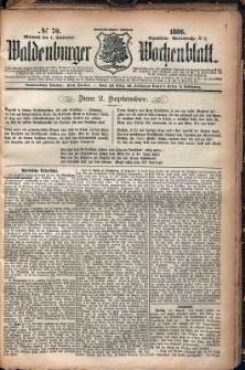 Waldenburger Wochenblatt, Jg. 32, 1886, nr 70