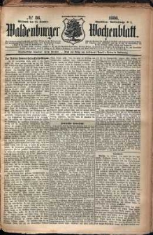 Waldenburger Wochenblatt, Jg. 32, 1886, nr 86