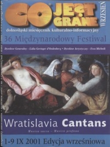 Co Jest Grane : dolnośląski miesięcznik kulturalno-informacyjny, 2001, nr 9 (91)