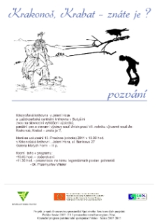 Krakonoš, Krabat - znáte je? pozvání