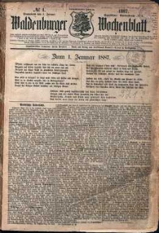 Waldenburger Wochenblatt, Jg. 33, 1887, nr 1
