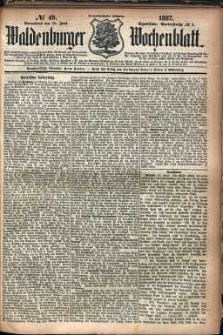 Waldenburger Wochenblatt, Jg. 33, 1887, nr 49