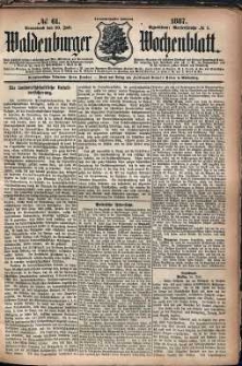 Waldenburger Wochenblatt, Jg. 33, 1887, nr 61