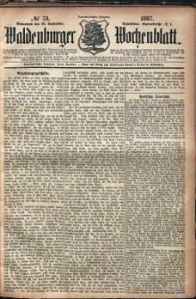Waldenburger Wochenblatt, Jg. 33, 1887, nr 73