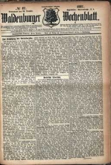 Waldenburger Wochenblatt, Jg. 33, 1887, nr 87