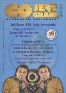 Co Jest Grane : informator kulturalny, 2003, nr 8 (114)