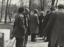 I Jaworskie Biesiady Literackie - Na tarasie przed Klubem Technika (obecnie ECMEN) maj 1977 r.