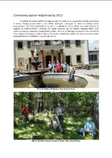 Czerwcowy spacer krajoznawczy 2012 [Dokument elektroniczny]