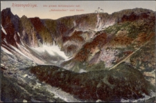 Riesengebirge. Die grosse Schneegrube mit "Zahnstocher" und Baude [Dokument ikonograficzny]
