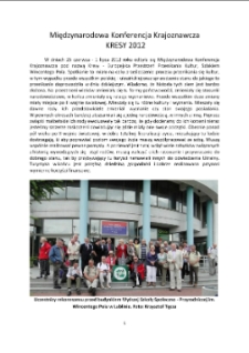 Międzynarodowa Konferencja Krajoznawcza KRESY 2012 [Dokument elektroniczny]