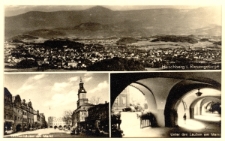 Hirschberg i. Riesengebirge. Laubenhäuser am Markt. Unter den Lauben am Markt [Dokument ikonograficzny]