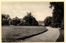 Bad Warmbrunn i. Riesengebirge Kurpark m. Gesellschaftshaus Galerie und Schloss [Dokument ikonograficzny]