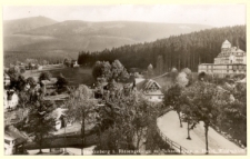 Brückenberg i. Riesengebirge m. Schneekoppe u. Hotel Waldschloss [Dokument ikonograficzny]