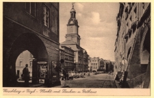 Hirschberg i. Rsgb. - Markt mit Lauben u. Rathaus [Dokument ikonograficzny]