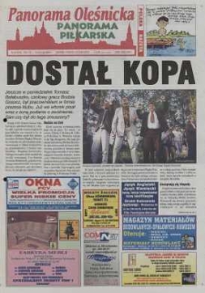 Panorama Oleśnicka: tygodnik Ziemi Oleśnickiej, 2001, nr 40 (602)