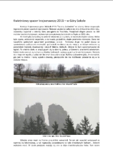 Kwietniowy spacer krajoznawczy 2011 - w Góry Sokole [Dokument elektroniczny]