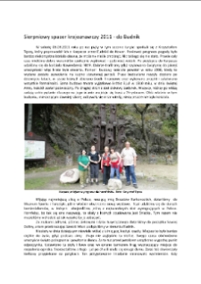 Sierpniowy spacer krajoznawczy 2011 - do Budnik [Dokument elektroniczny]