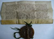 Dokument księżnej Agnieszki potwierdzający sprzedaż folwarku w Jeżowie Sudeckim