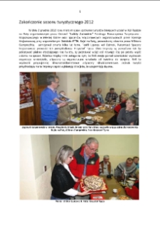 Zakończenie sezonu turystycznego 2012 [Dokument elektroniczny]