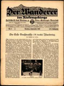 Der Wanderer im Riesengebirge, 1939, nr 9