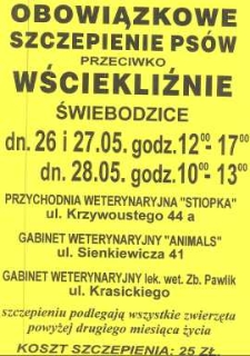 Obowiązkowe szczepienie psów przeciwko wściekliźnie