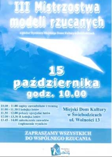 III Mistrzostwa modeli rzucanych