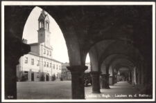 Liebau i. Rsgb. - Lauben m. d. Rathaus [Dokument ikonograficzny]