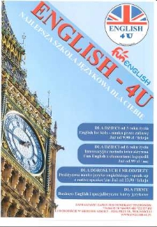 ENGLISH- 4U - najlepsza szkoła językowa dla Ciebie