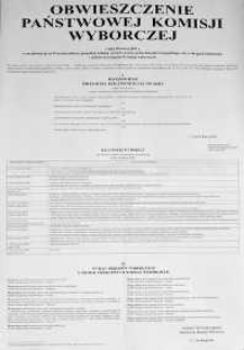 Obwieszczenie Państwowej Komisji Wyborczej z dnia 10 marca 2009 r.
